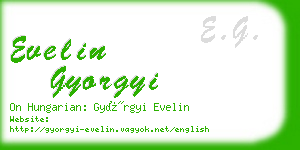 evelin gyorgyi business card